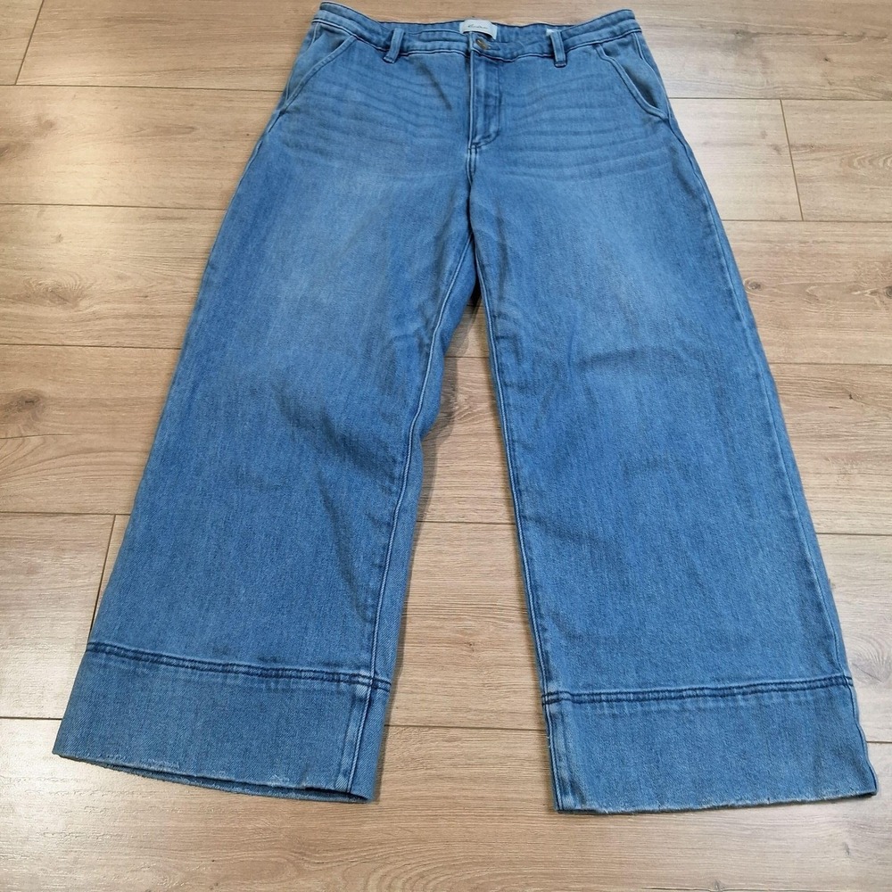 KanCan Wide Leg Flare Jeans in Medium Blue Wash